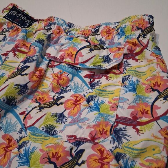 Michael's Swim Trunks Mens Large Colorful Pink Blue Yellow Mesh Lining Size 4X - Picture 6 of 6